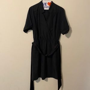 Ann Taylor Loft Charcoal, short sleeve dress Size 6